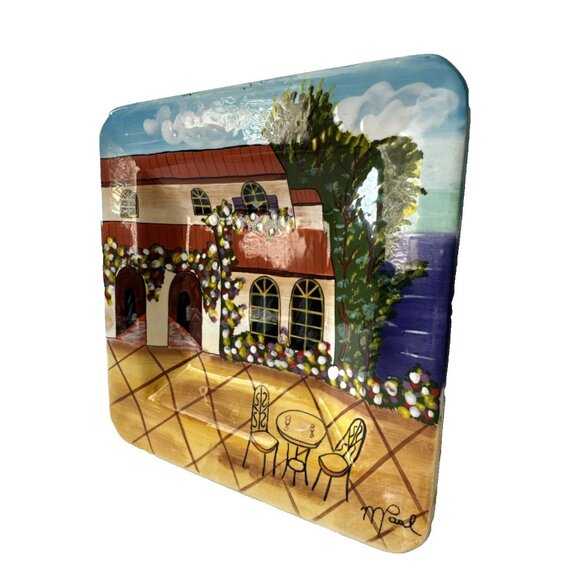 Mark Paul Hand Painted Signed Tuscany Bay Collection 7” Inch Ceramic Plate - Picture 2 of 10